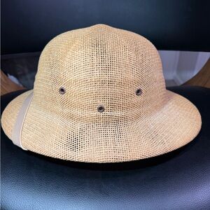 Vintage Dorfman Pacific Safari Hard Hat Pith Straw Mest Made in USA